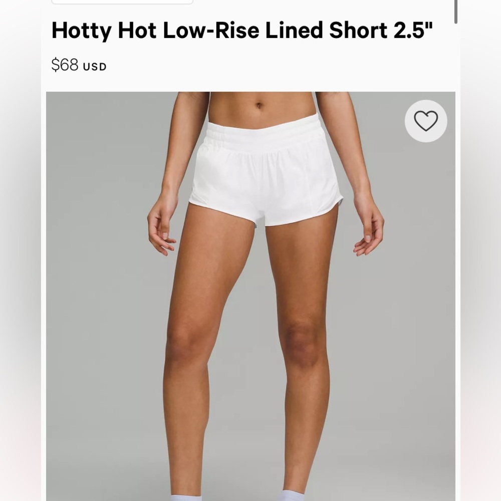 Lululemon Hotty Hot Low-Rise Lined Short 2.5”